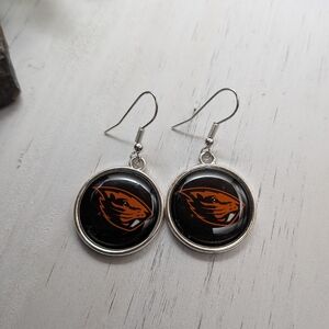 NCAA Oregon State Beavers Earrings, OSU College Gear